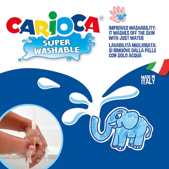 CARIOCA® 6mm Jumbo Maxi Tip Washable Felt Tip Pens, 12ct.